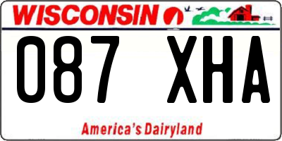 WI license plate 087XHA