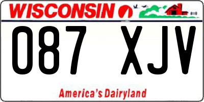 WI license plate 087XJV