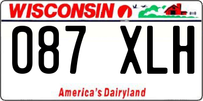 WI license plate 087XLH