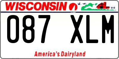 WI license plate 087XLM