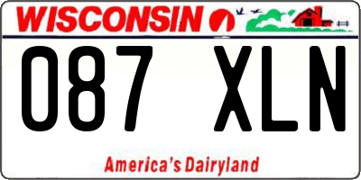 WI license plate 087XLN