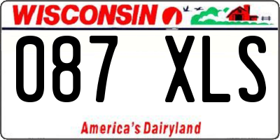 WI license plate 087XLS