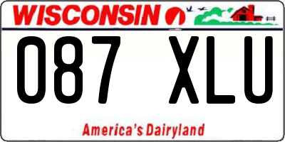 WI license plate 087XLU
