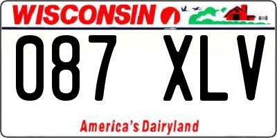 WI license plate 087XLV