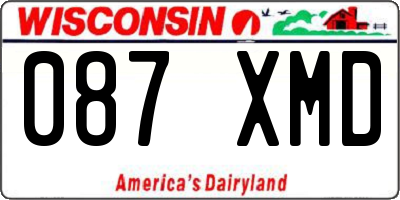 WI license plate 087XMD