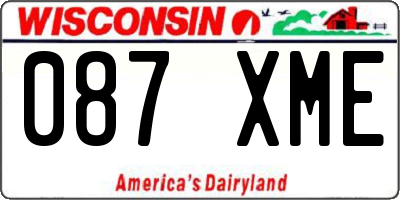 WI license plate 087XME