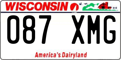 WI license plate 087XMG