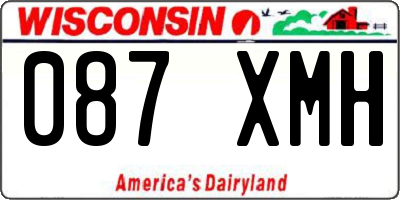 WI license plate 087XMH