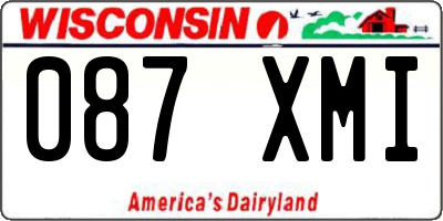 WI license plate 087XMI