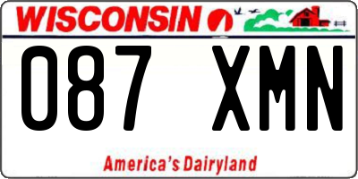 WI license plate 087XMN