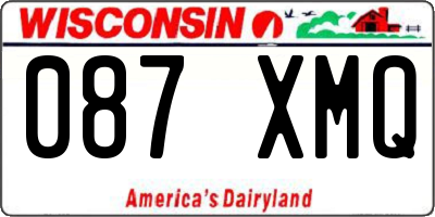 WI license plate 087XMQ