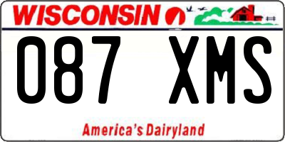 WI license plate 087XMS