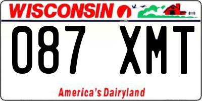 WI license plate 087XMT