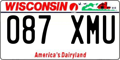 WI license plate 087XMU