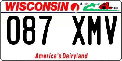 WI license plate 087XMV