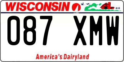 WI license plate 087XMW