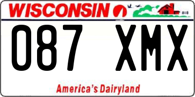 WI license plate 087XMX