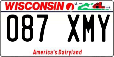 WI license plate 087XMY