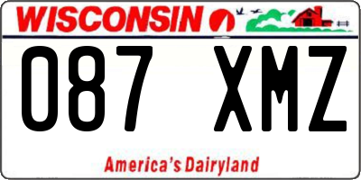 WI license plate 087XMZ