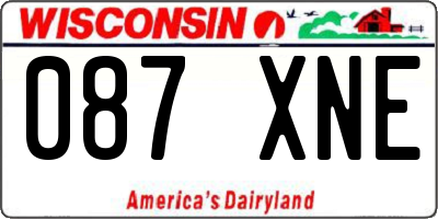 WI license plate 087XNE