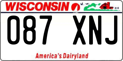 WI license plate 087XNJ