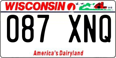 WI license plate 087XNQ