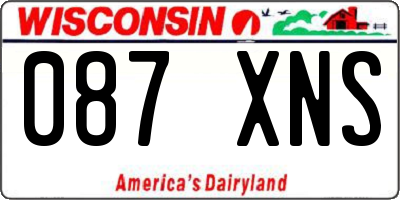 WI license plate 087XNS