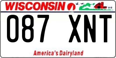 WI license plate 087XNT