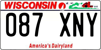WI license plate 087XNY