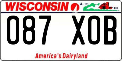 WI license plate 087XOB