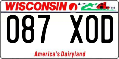 WI license plate 087XOD
