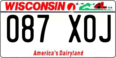 WI license plate 087XOJ