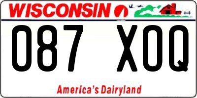 WI license plate 087XOQ