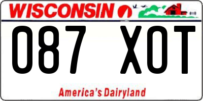 WI license plate 087XOT