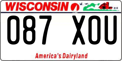 WI license plate 087XOU