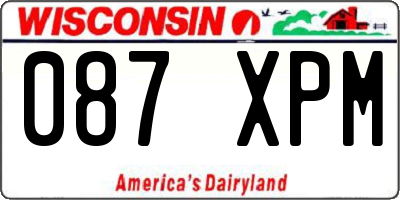 WI license plate 087XPM