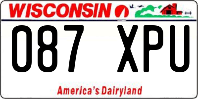 WI license plate 087XPU