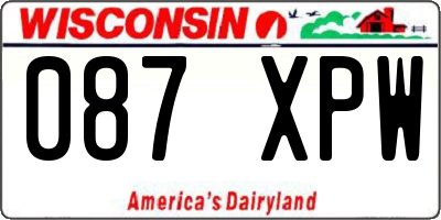 WI license plate 087XPW