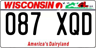 WI license plate 087XQD