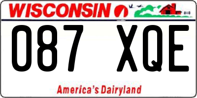 WI license plate 087XQE