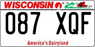 WI license plate 087XQF
