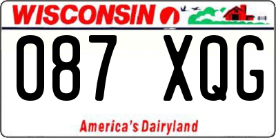 WI license plate 087XQG