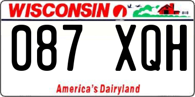 WI license plate 087XQH