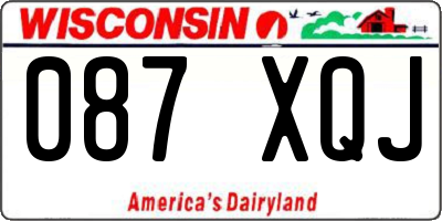 WI license plate 087XQJ
