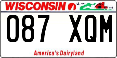 WI license plate 087XQM