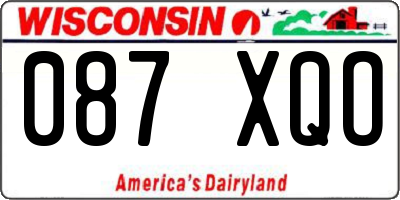 WI license plate 087XQO