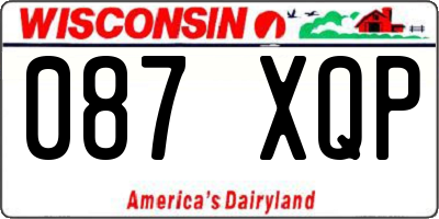 WI license plate 087XQP