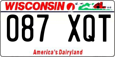 WI license plate 087XQT