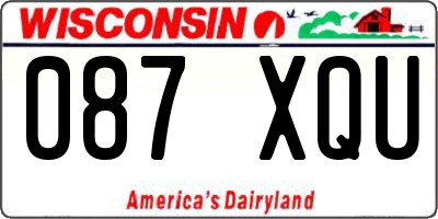 WI license plate 087XQU