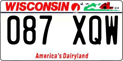 WI license plate 087XQW